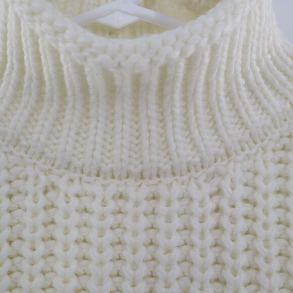 L'ayard Wool Sweater Women's S White Academia Chunky Knit Elevated Basic Winter - Picture 10 of 10